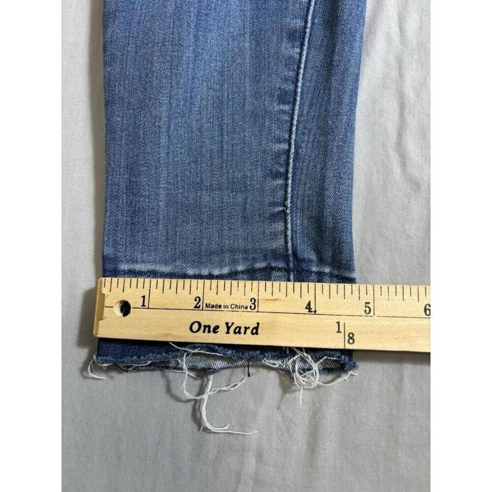 Judy Blue Jeans Womens 5/27 Blue Stretch Slim Fit Faded Pull On Released Hem - Picture 4 of 7
